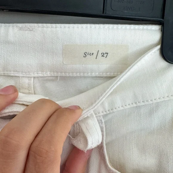 Pilcro and the Letterpress Cream Jeans with Lace-Up Hem - Picture 5 of 7